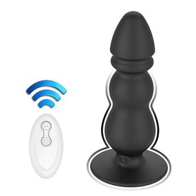 Анальная пробка-вибратор с пультом дистанционного управления (USB)