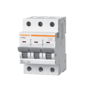 Автоматичний вимикач 3P 25А 6 kA VF-RS6-AV3C25 Resist Videx