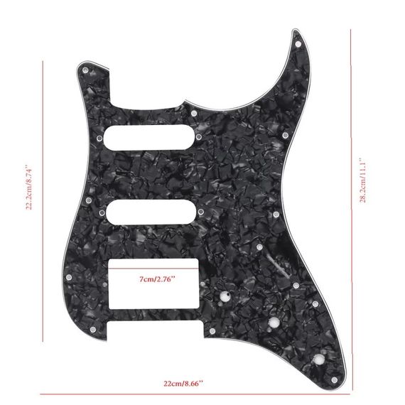 Пикгард УЦЕНКА для электрогитары SSH Fender Stratocaster черный перламутр | Зображення 5