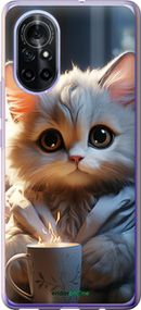 Чохол на Huawei Nova 8 Білий кіт "5646u-2245-2448"