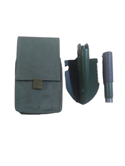 Складна міні лопата MFH М&М Олива в чохлі Вид 2 Olive Green Хакі (213782)