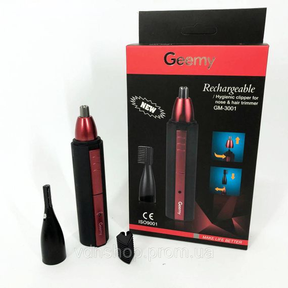 Бритва триммер для носа и ушей Gemei GM-3001, Триммер для бритья носа и ушей бороды GW-18 | Зображення 6