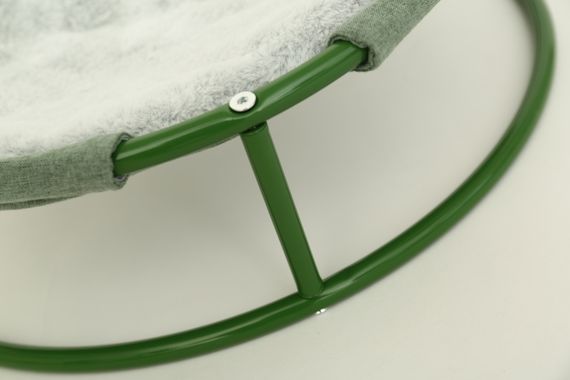 Складаний лежак для домашніх тварин MISOKO Pet bed round plush, 45x45x22 cm, light green | Зображення 2