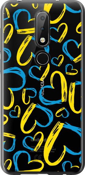 Чехол на Nokia 6.1 Plus Сердца UA "5292u-1539-17620"