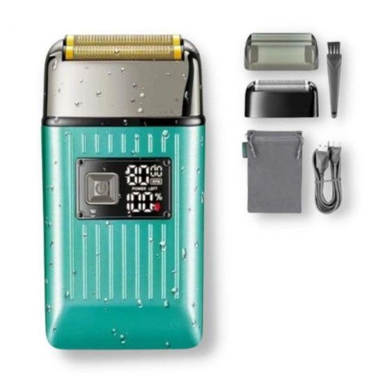 Электробритва портативная мужская VGR V-357 профессиональная бритва шейвер. DG-650 Цвет: зеленый | Зображення 3