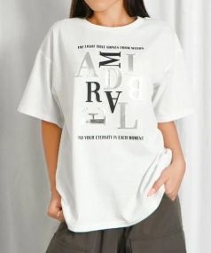 Футболка женская с принтом повседневная S Белая