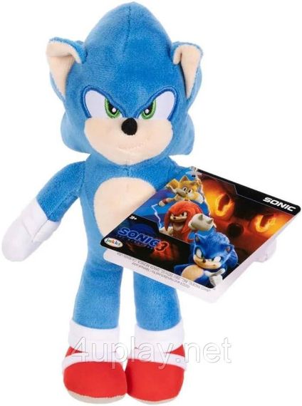 Мягкая игрушка Ежик Соник 23см Оригинал JAKKS Pacific Sonic The Hedgehog Sonic 3 Movie Plush