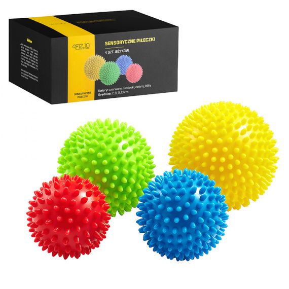 Масажні м'ячі з шипами 4FIZJO Spike Balls 4 шт (P-5907739310514) | Зображення 1