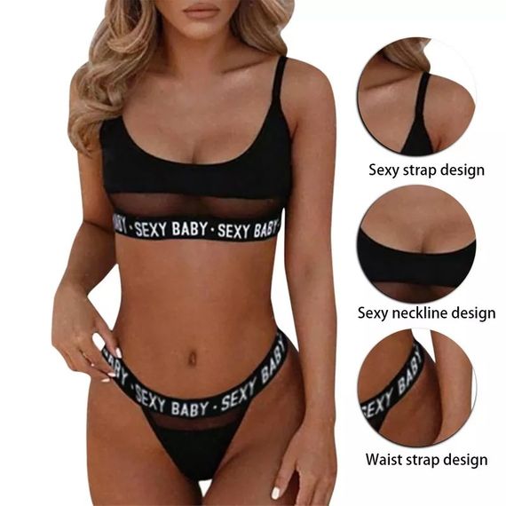 Нижнее белье и купальник sexy baby комплект полупрозрачный | Зображення 1