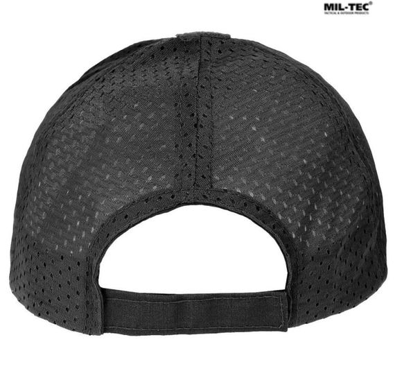 Бейсболка MIL-TEC Net Baseball Cap Black з сіткою | Зображення 4
