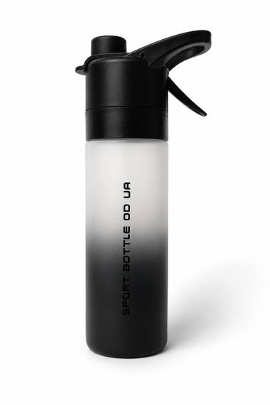 Бутылка для воды спортивная с спреем-распылителем 650 мл SPORT BOTTLE OD UA матовая с ремешком/ручкой для спорта и велосипеда | Зображення 1