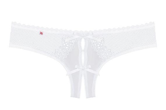 Жіночі стрінги - Obsessive Alabastra Crotchless Thong White S/M | Зображення 3
