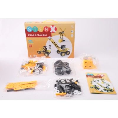 Конструктор Stem с болтами Build&amp;Play 8 в 1 на 100 деталей (3858894673322) | Зображення 1