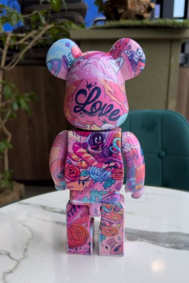 Bearbrick дизайнерська статуетка ведмідь Беарбрік 28 см mb013 рожева | Зображення 3