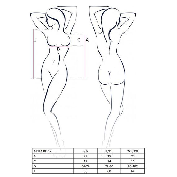 Боді з високим вирізом стегна Passion Exclusive AKITA BODY XXL/XXXL, red Sex Aura | Зображення 6