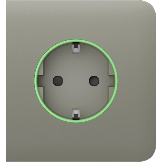 Ajax SideCover (smart) [type F] [55] ASP olive фронтальна панель - Розетки
