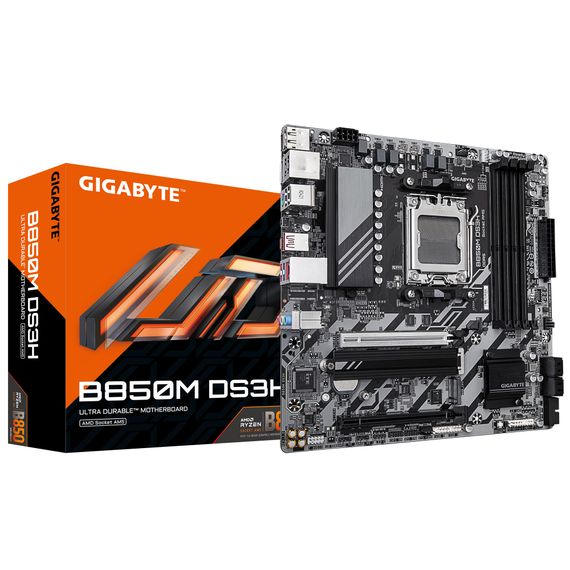 Материнская плата GIGABYTE B850M DS3H sAM5 B850 4xDDR5 M.2 HDMI DP mATX B850M_DS3H | Зображення 3