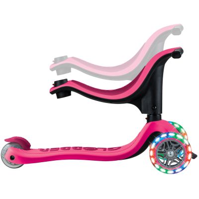 Самокат Globber Go Up Sporty 360 колеса з підсвіткою Фуксія (456-610) | Зображення 3