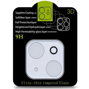 Захисне скло на камеру Full Block (тех.пак) для Apple iPhone 14 (6.1") / 14 Plus (6.7") Прозорий