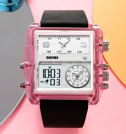 Чоловічий годинник Skmei 2020PK Pink-Transparent | Зображення 3