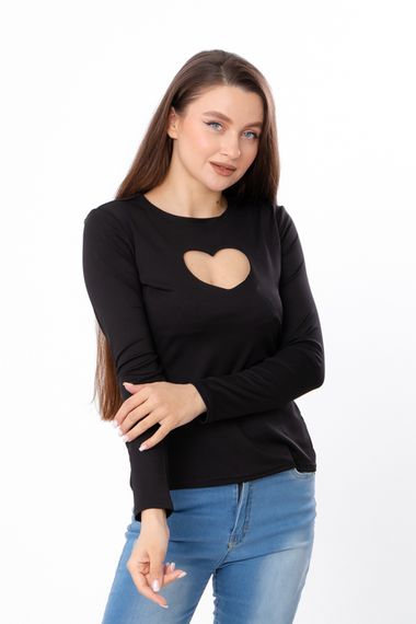 Кофта жіноча з вирізом Носи своє 42 Чорний (p-16496-190770) | Зображення 1