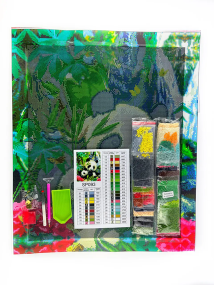Алмазна мозаїка Панди 40х50 см ColorArt SP093 | Зображення 2