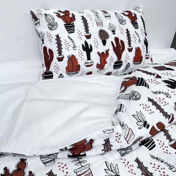 Комплект постільної білизни SoundSleep Cactus муслін підлітковий 145х210 см (94099744) | Зображення 6