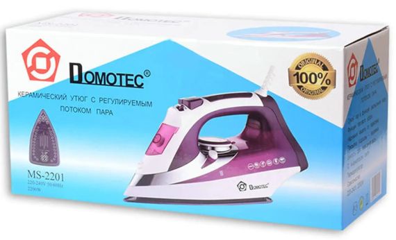 Праска Domotec MS 2201 2200W керамічна підошва | Зображення 2