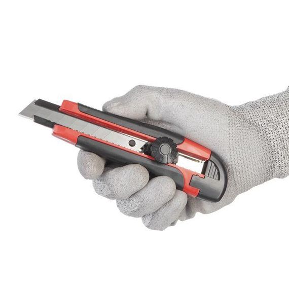 Ніж із металевою напрямною під лезо з погумованою ручкою INTERTOOL HT-05031 | Зображення 7