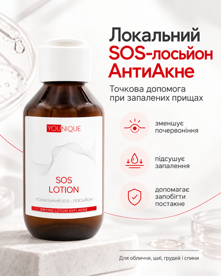 Лосьон SOS для проблемной кожи болтушка против акне от прыщей Jerelia АнтиАкне 50 мл