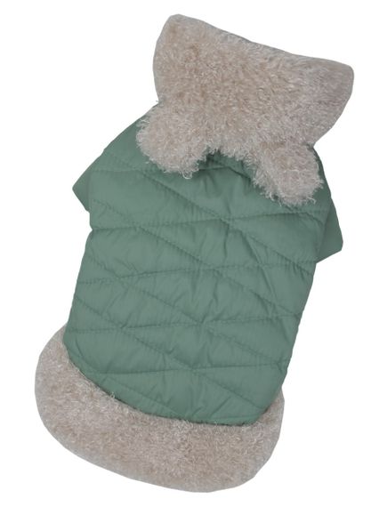 Куртка з хутром м'ята K-68