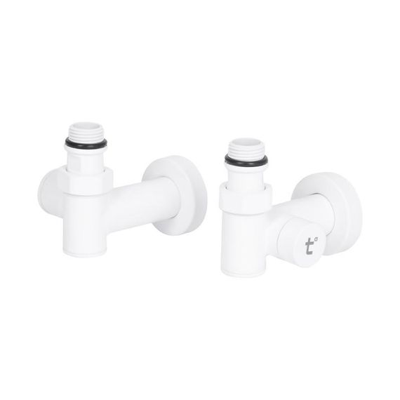 Комплект кранів Thermo Alliance Standart 1/2" білий, для сушарки для рушників кутовий SF395W15HEW
