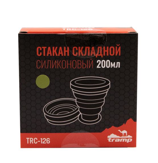 Стакан складной силиконовый Tramp с крышкой 200 ml  green (UTRC-126-green) | Зображення 6