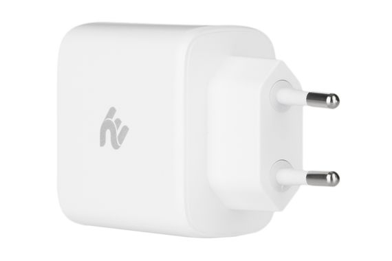 Зарядний пристрій 2E мережевий 65Вт 2хUSB-C/USB-A GAN PD/QC, білий (2E-WC3USB65W-W) | Зображення 3