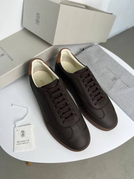 Кросівки Brunello Cucinelli Classic Coffe коричневі ob430 | Зображення 1