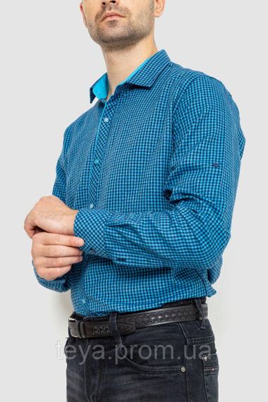 Сорочка чоловіча в клейку байкова, колір синьо-блакитний, розмір XL FA_008644 | Зображення 2