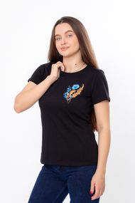 Футболка жіноча "Україна" 56р. Носи своє 56 Чорний (р-8881-100-33-У-О)
