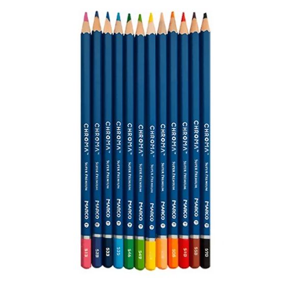 Олівці кольорові Marco CHROMA 8010-12CB 12 кол. Різнокольоровий shop (6951572931336) | Зображення 1