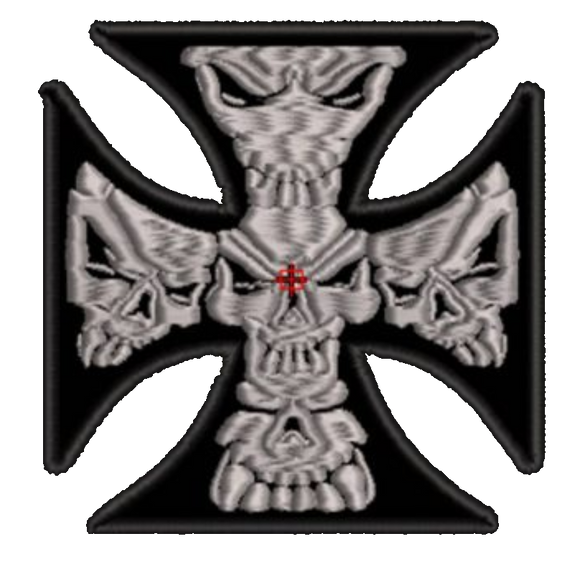 Шеврон череп Железный крест