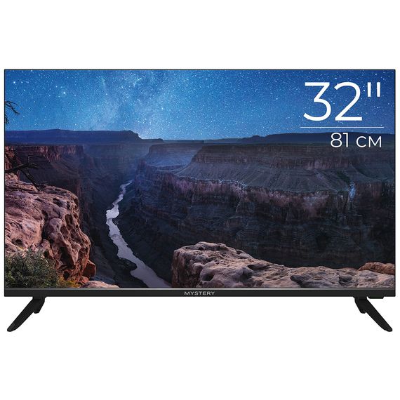 TV 32 Mystery MTV-3230HST2 HD Ready/T2/Smart TV/Android 11/2xUSB 2.0/Wi-Fi/Frameless/Black | Зображення 1