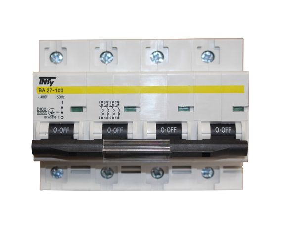 Автоматический выключатель ВА27-100 4Р 100А 10 кА х-ка D Ny95504919 | Зображення 1