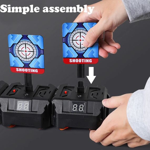 Дитяча Автоматична Мішень Іграшкова Електронна з Автоповерненням Мішені та Таблом зі Звуковими Ефектами | Зображення 1