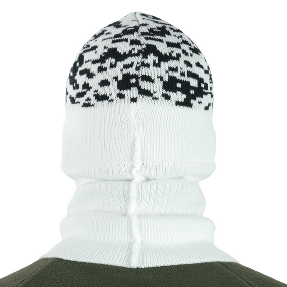 Шапка-балаклава вязаная белый пиксель | Зображення 5