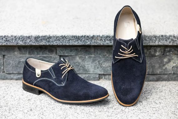 Замшеві туфлі сині Lucky Choice 43 розмір | Зображення 2