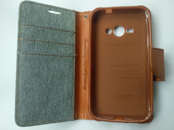 Чохол-книжка Goospery для Samsung Galaxy J1 Ace Duos J110 Grey | Зображення 2