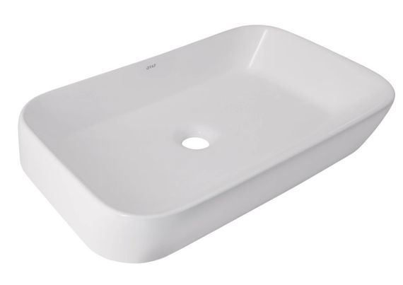 Раковина накладна Qtap Scorpio 550х390х120 мм, White, прямокутна, без донного клапана QT14112243WN