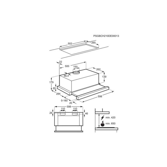 Витяжка кухонна Electrolux LFP326FB | Зображення 4