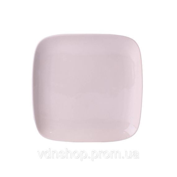 Тарілка обідня квадратна з порцеляни 20х20 см біла HP602
