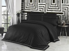Комплект постільної білизни First Choice Deluxe Satin DARK 160х220 Novel Line Black