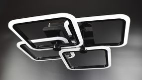 Люстра світлодіодна стельова LED світильник для квартири на стелю лед з пультом 25624 Чорний 11х62х63 см.